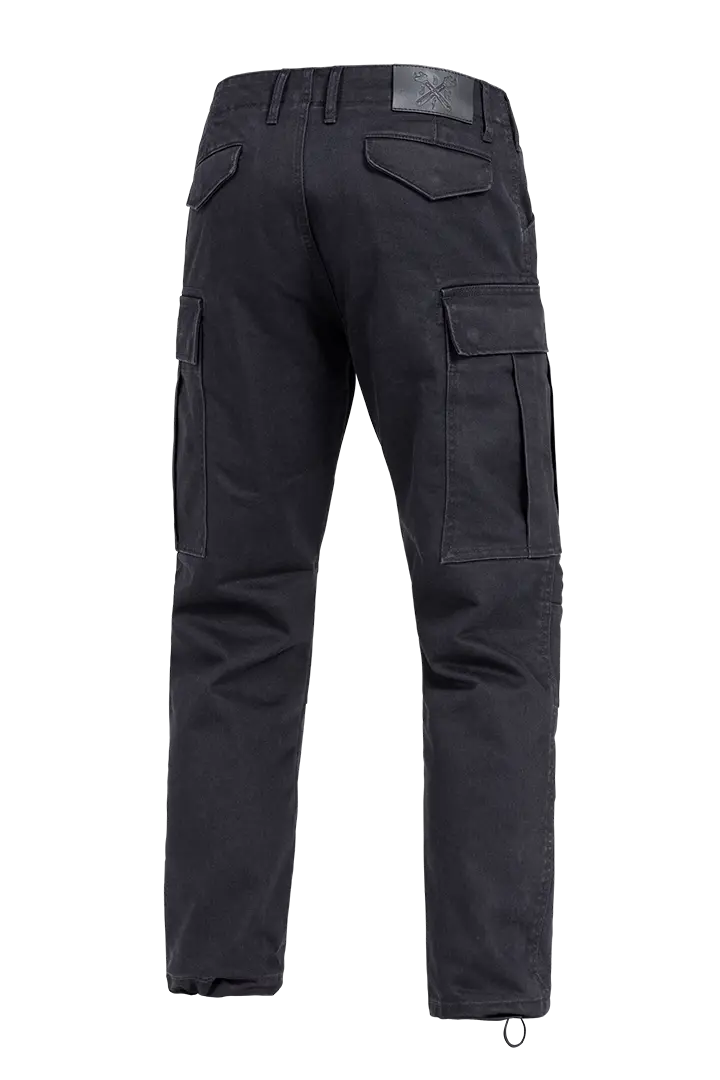 John Doe Regular Protective Cargo Trouser Mono Black / Black  - FREE UK Shipping, FREE 365 Day Returns | Moto Central