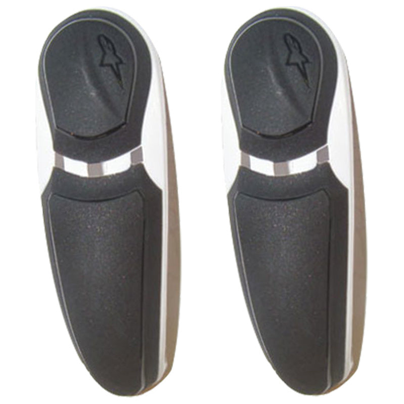 Alpinestars SMX Plus Toe Slider White / Black 2011 - pair of replacement motorcycle boot toe sliders