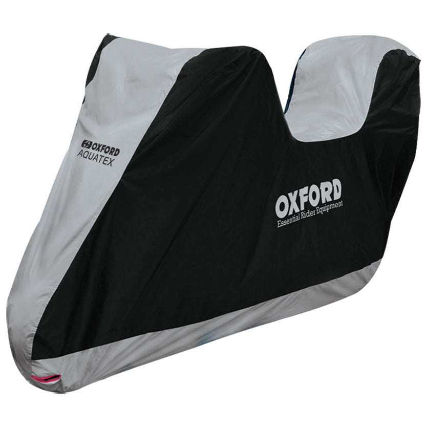 Oxford Aquatex Top Box Black / Silver - top-box motorcycle cover side view