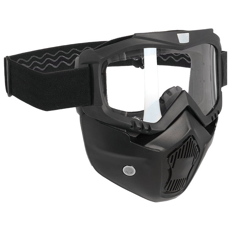 Oxford Assault Mask Black - motorcycle mask front view