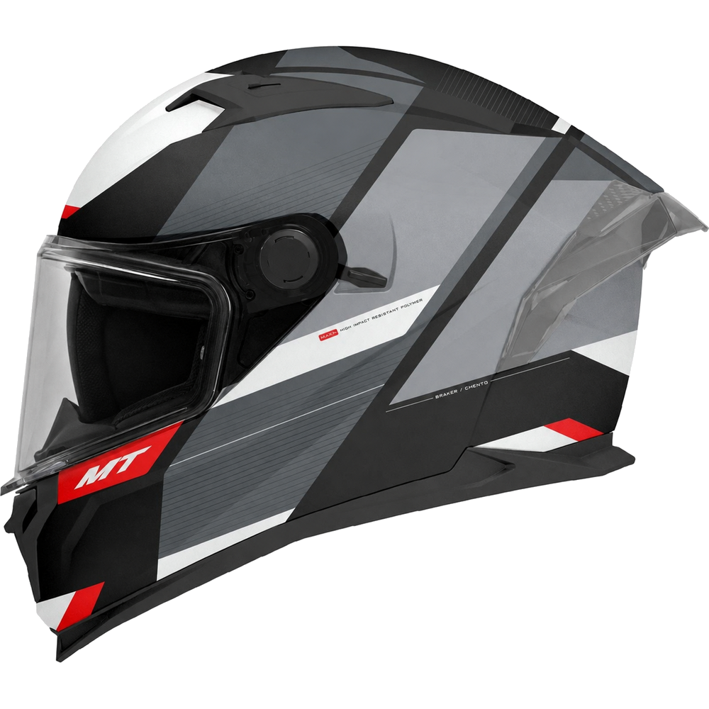 MT Helmets Braker SV Chento B0 Matt Black / White