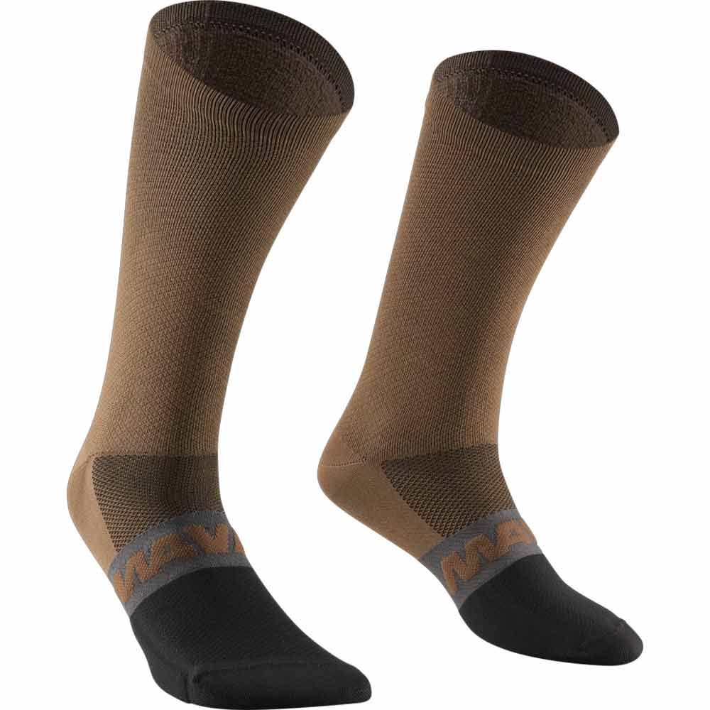 Mavic Essential High Socks Brown - FREE UK Shipping, FREE 365 Day Returns | Moto Central