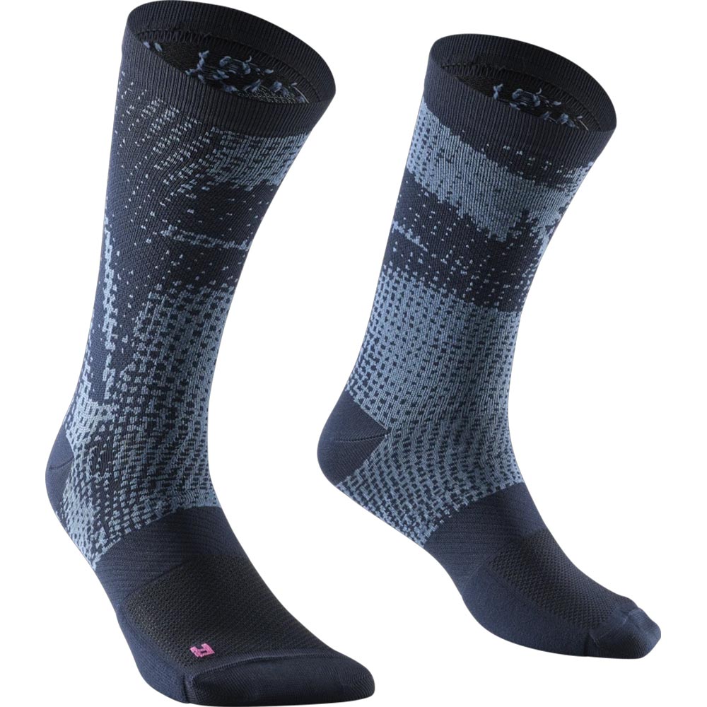 Mavic Essential Graphic High Socks Blue - FREE UK Shipping, FREE 365 Day Returns | Moto Central