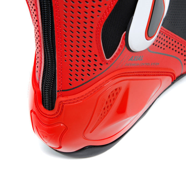 Dainese Nexus 2 Air Leather Boots Black / White / Lava Red, heel detail