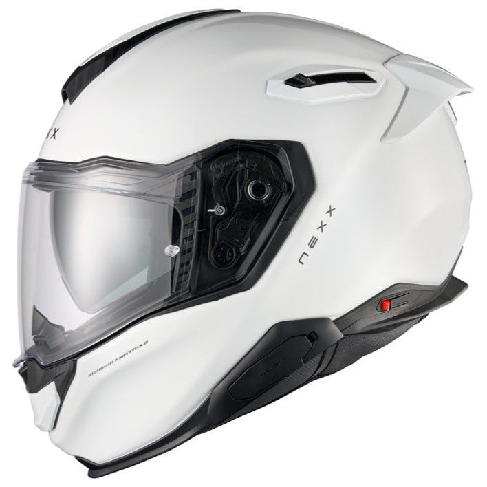 Nexx X.TR Plain White motorcycle helmet, side profile