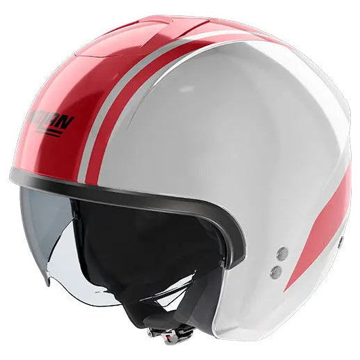Nolan N20-2 Dolce Vita White / Red open-face motorcycle helmet, right-side profile