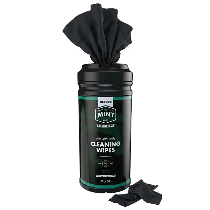 Oxford Mint Cleaning Wipes - 80 Wipes FREE UK Delivery, FREE 365 Day Returns | Moto Central