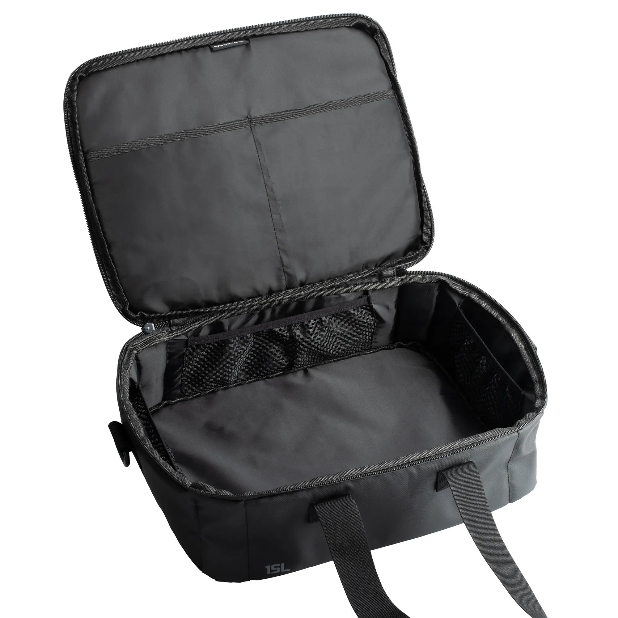 Oxford Roamer Grab Bag Black - 15 Liters - open interior view