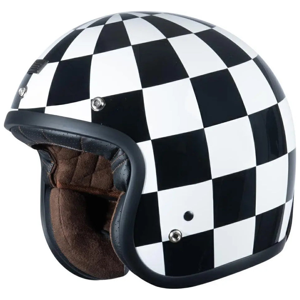 Origine Primo 22.06 Speed Gloss White open-face motorcycle helmet, left-side view