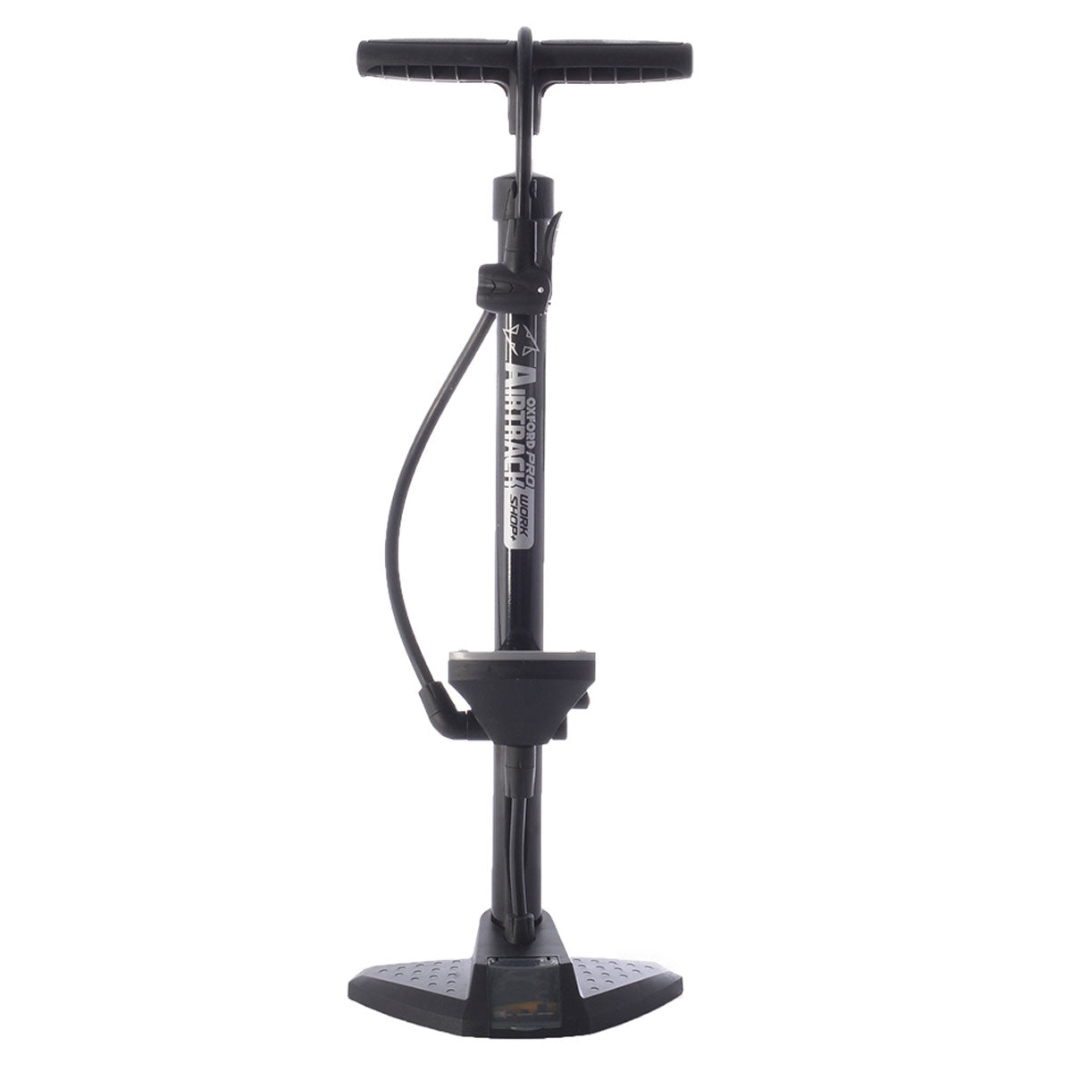 Oxford Airtrack Workshop Steel Floorpump With Gauge Black