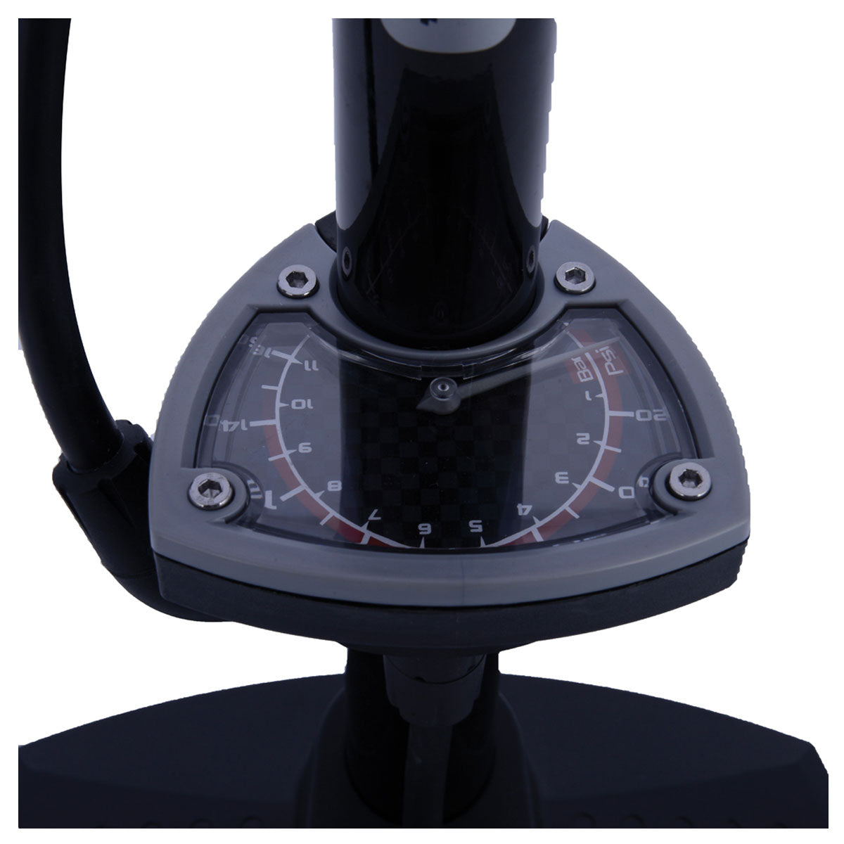 Oxford Airtrack Workshop Steel Floorpump With Gauge Black