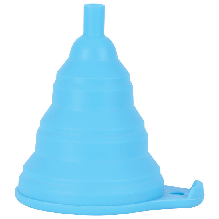 Oxford Silicone Funnel blue silicone funnel expanded view