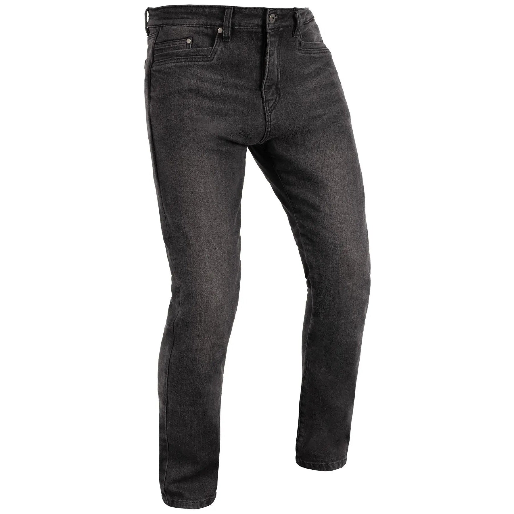 Oxford Super Denim Slim Jeans Black, front three-quarter view