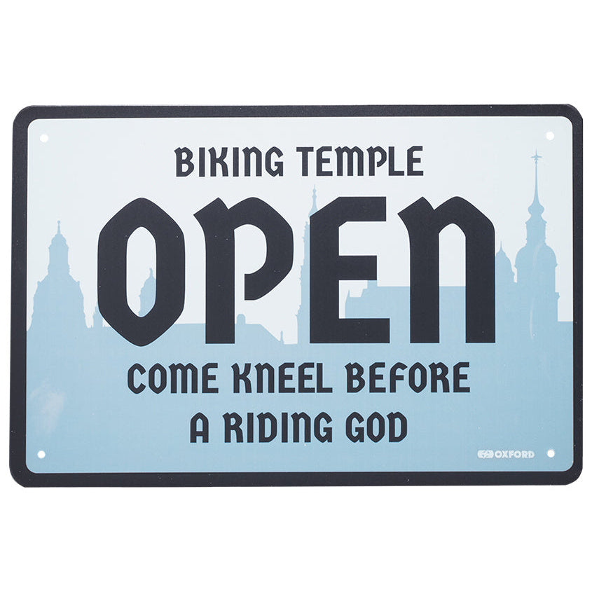Oxford Temple Garage Metal Sign - 30cm x 20cm x 0.25mm – front product view