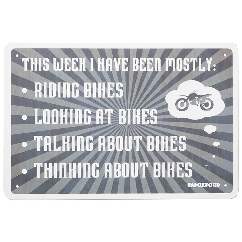 Oxford This Week Garage Metal Sign - 30cm x 20cm x 0.25mm – front product view