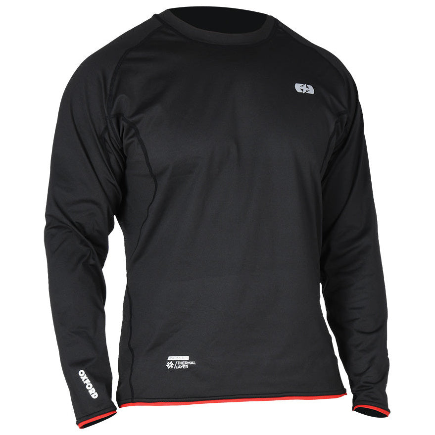 Oxford Warm Dry Thermal Base Layer Top Black – thermal base layer top product view