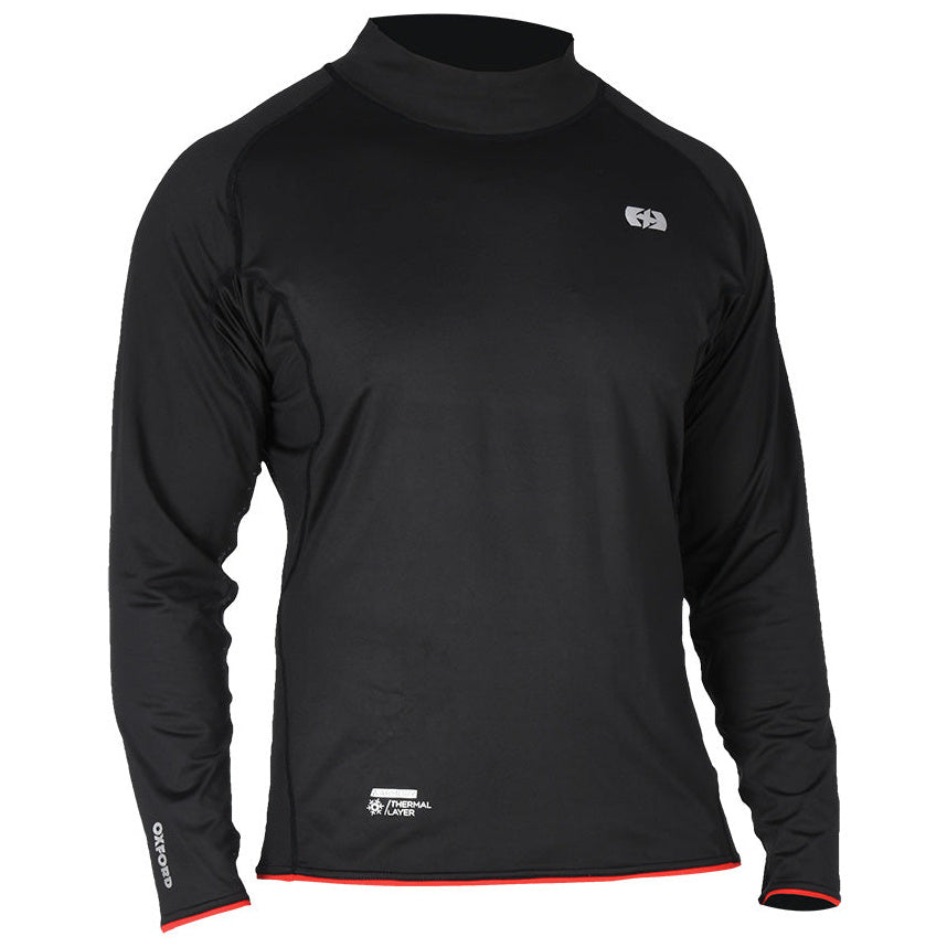 Oxford Warm Dry Thermal High Neck Base Layer Top Black – high-neck thermal base layer top product view