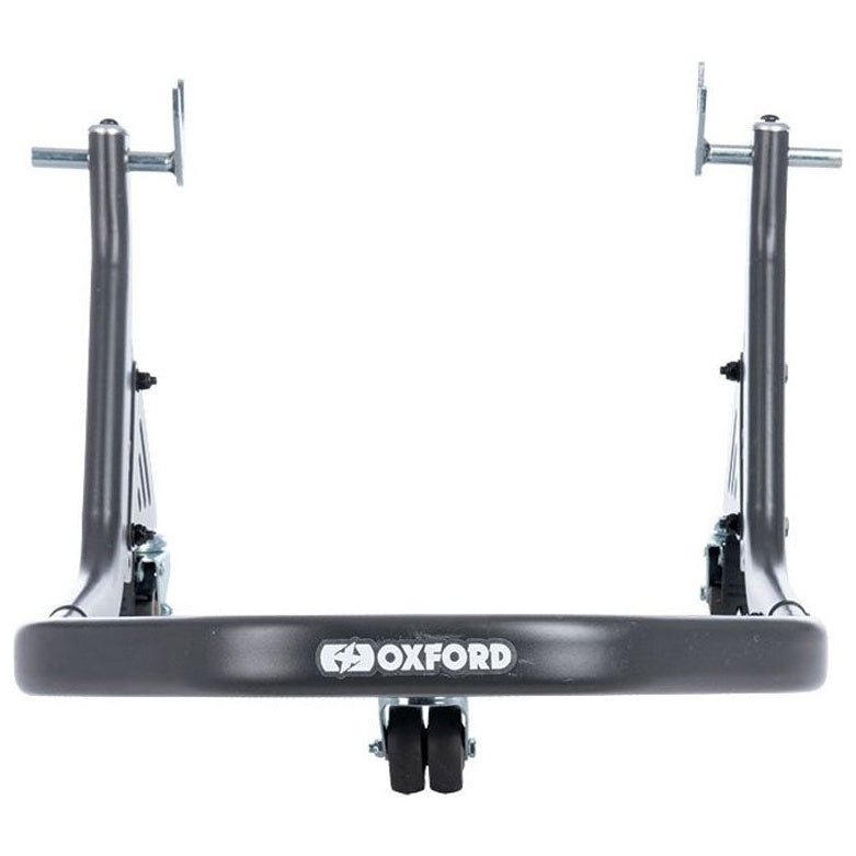 Oxford Zero-G Rear Dolly Paddock Stand Grey – front view