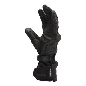 Richa Hypercane Gore-Tex Gloves Black, angled palm view