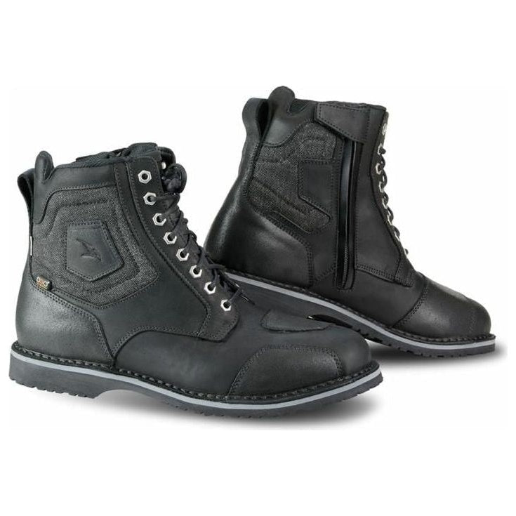 Falco Ranger Leather / Textile Boots Black – front and side views