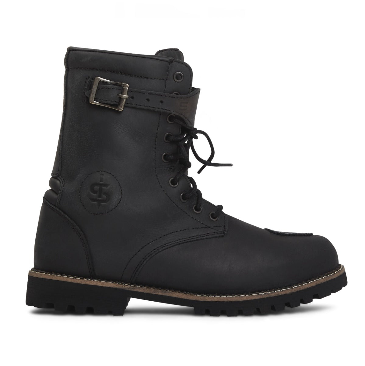 Spada Pilgrim Grande Rev.2 CE Waterproof Boots Distressed Black FREE UK Delivery, FREE 365 Day Returns | Moto Central