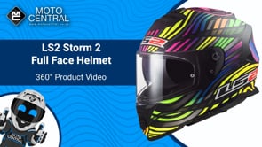LS2 FF800 Storm 2 ECE 22.06 Full Face Helmet Power Matt Black / Rainbow - FREE UK Shipping, FREE 365 Day Returns | Moto Central