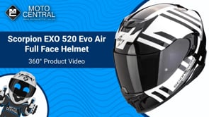 Scorpion EXO 520 Evo Air Banshee Full Face Helmet White / Black - FREE UK Shipping, FREE 365 Day Returns | Moto Central