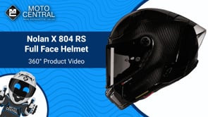 Nolan X-804 RS Puro Full Face Helmet Black Carbon / Silver - FREE UK Shipping, FREE 365 Day Returns | Moto Central