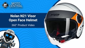 Nolan N21 Visor 06 Onirico Open Face Helmet White / Orange / Silver - FREE UK Shipping, FREE 365 Day Returns | Moto Central