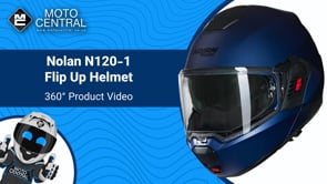 Nolan N120-1 Classico Nobile Modular Matt Blue - FREE UK Shipping, FREE 365 Day Returns | Moto Central