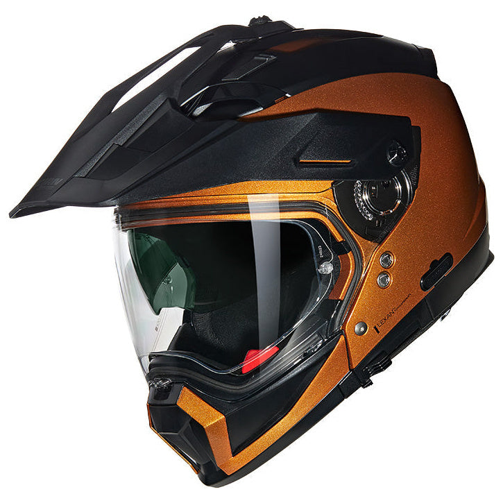 Nolan N70-2 X Classico Nobile Adventure Orange adventure motorcycle helmet, three-quarter side view