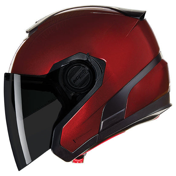 Nolan N40-5 06 Classico Nobile Red / Black open-face motorcycle helmet, three-quarter side view