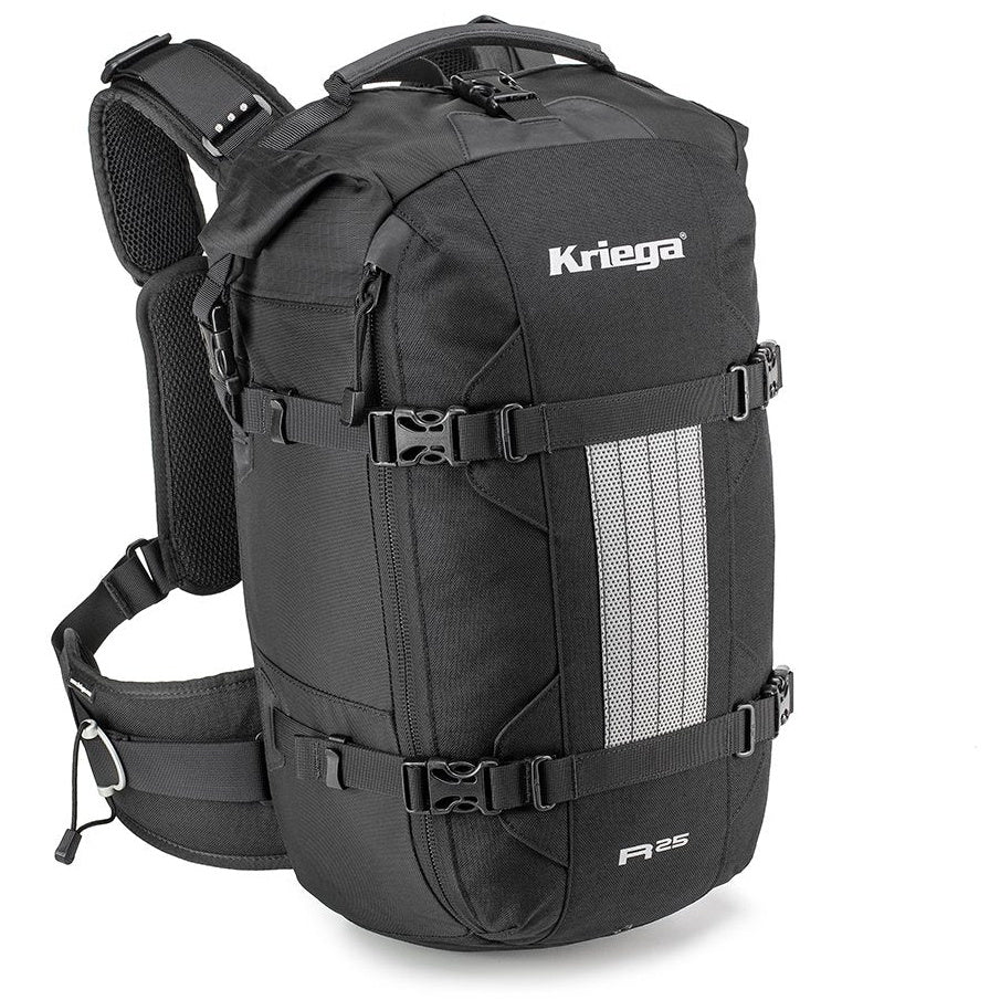 Kriega R25 V2 Waterproof Backpack Black - 25 Litres - front three-quarter view