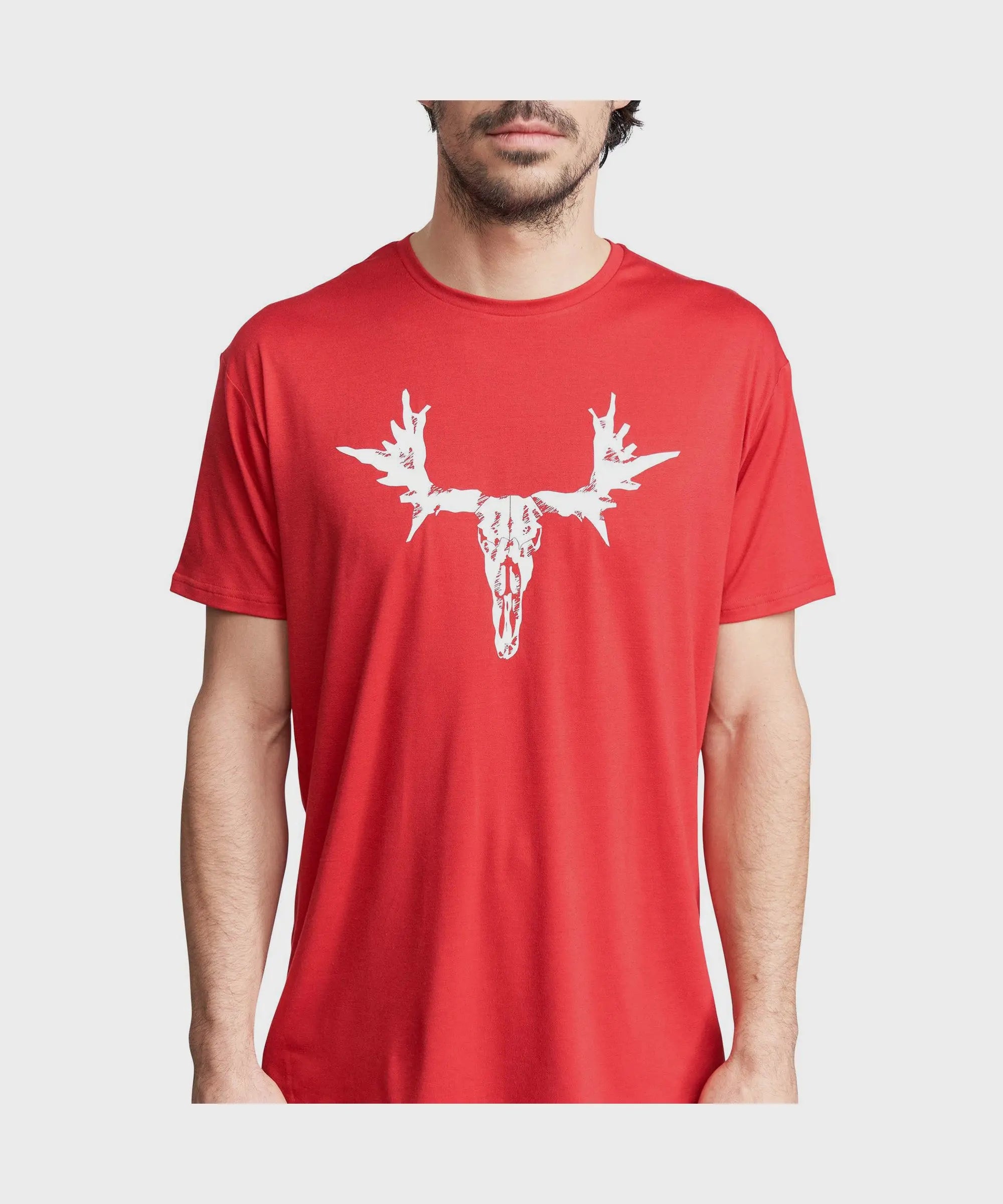 Race Face Moose Short Sleeves Cycle T-Shirt Red - FREE UK Shipping, FREE 365 Day Returns | Moto Central