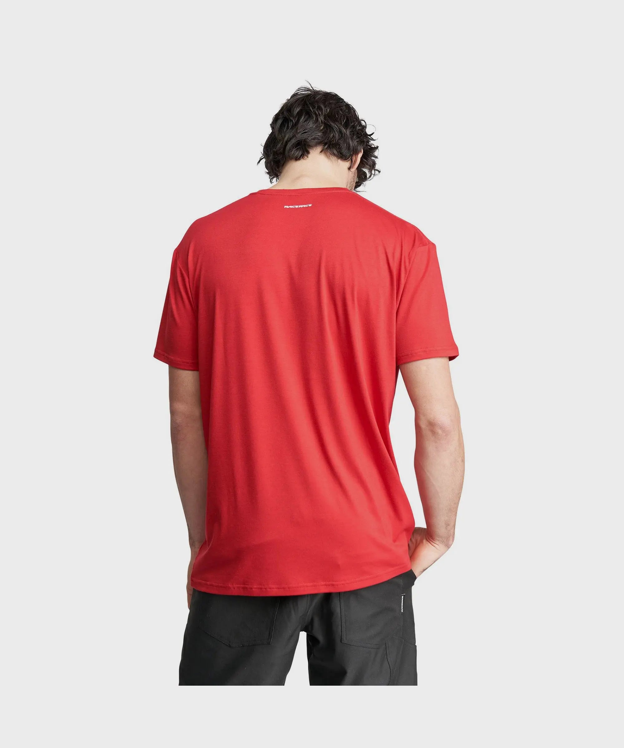 Race Face Moose Short Sleeves Cycle T-Shirt Red - FREE UK Shipping, FREE 365 Day Returns | Moto Central