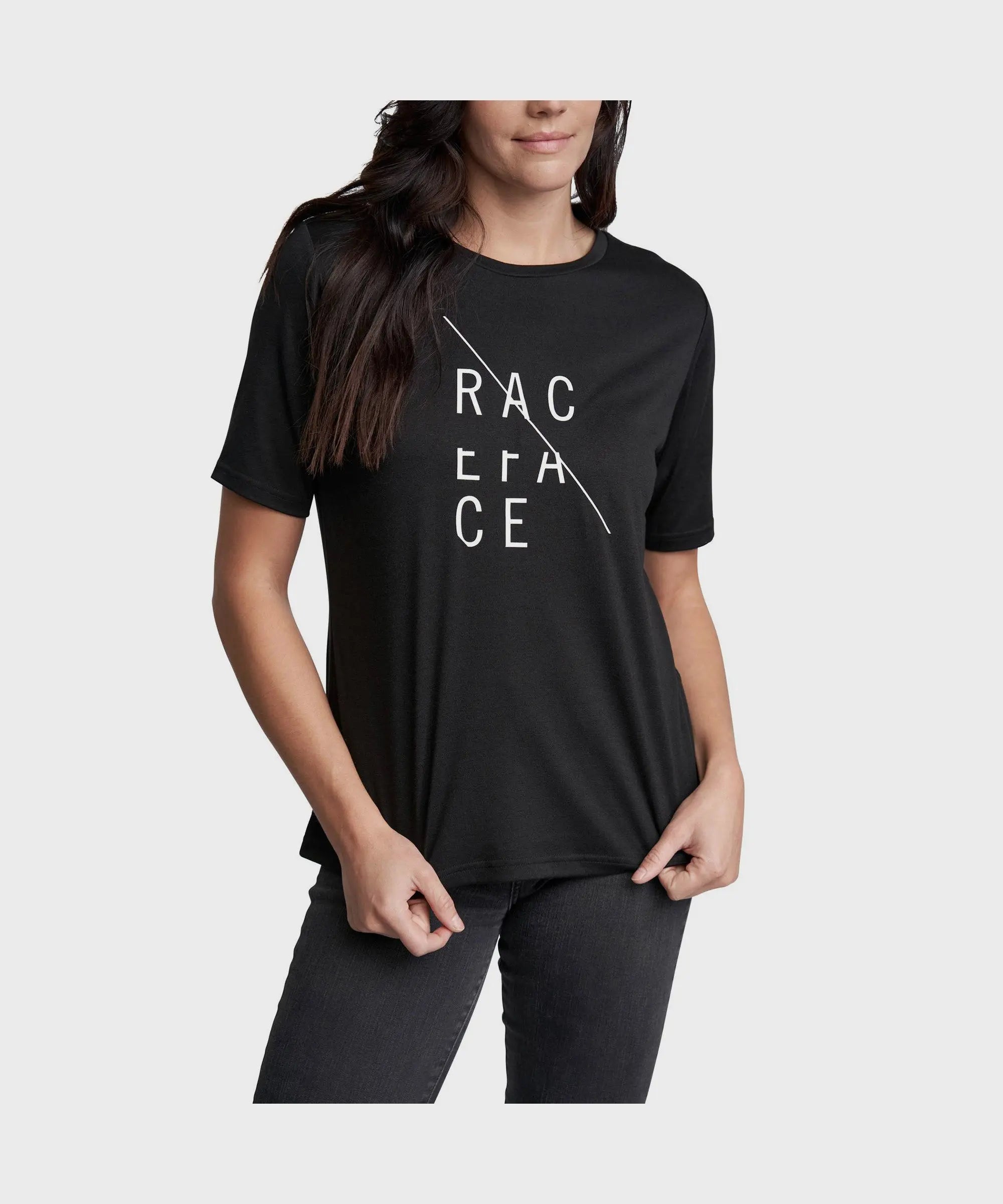 Race Face Slash Ladies Cycle T-Shirt Black - FREE UK Shipping, FREE 365 Day Returns | Moto Central