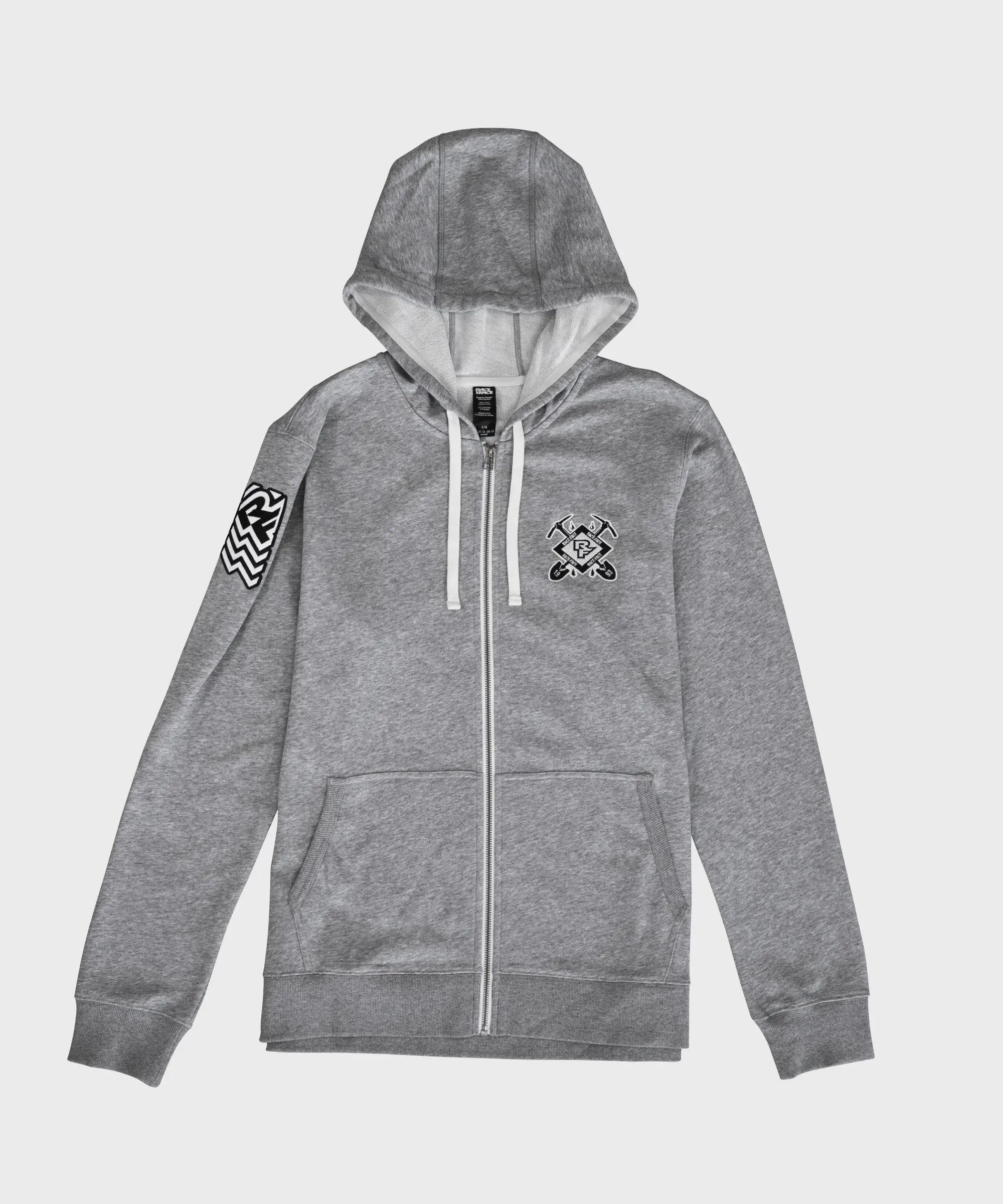 Race Face Crest Zip Cycle Hoodie Grey - FREE UK Shipping, FREE 365 Day Returns | Moto Central