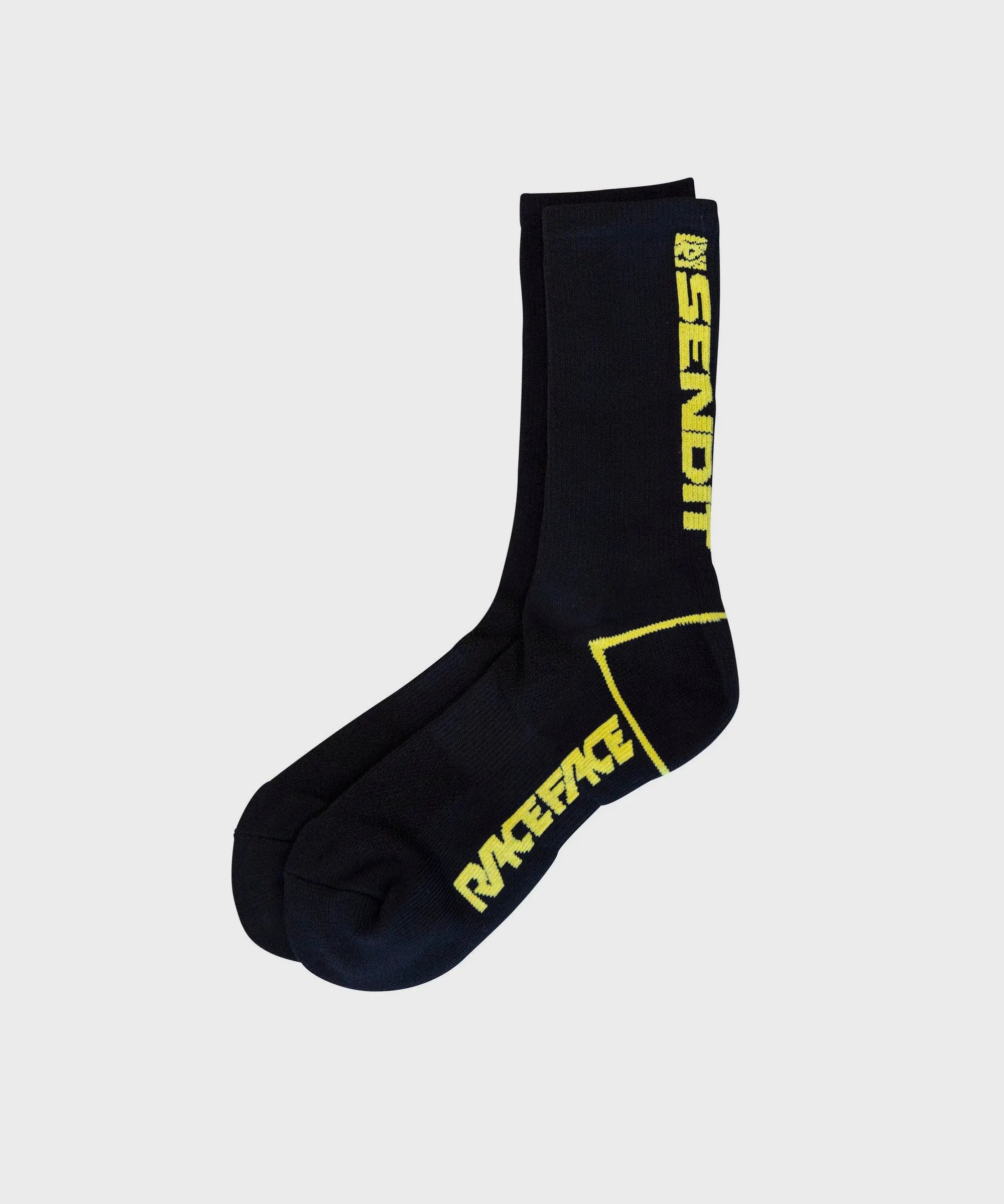 Race Face Send It Cycle Socks Black - FREE UK Shipping, FREE 365 Day Returns | Moto Central