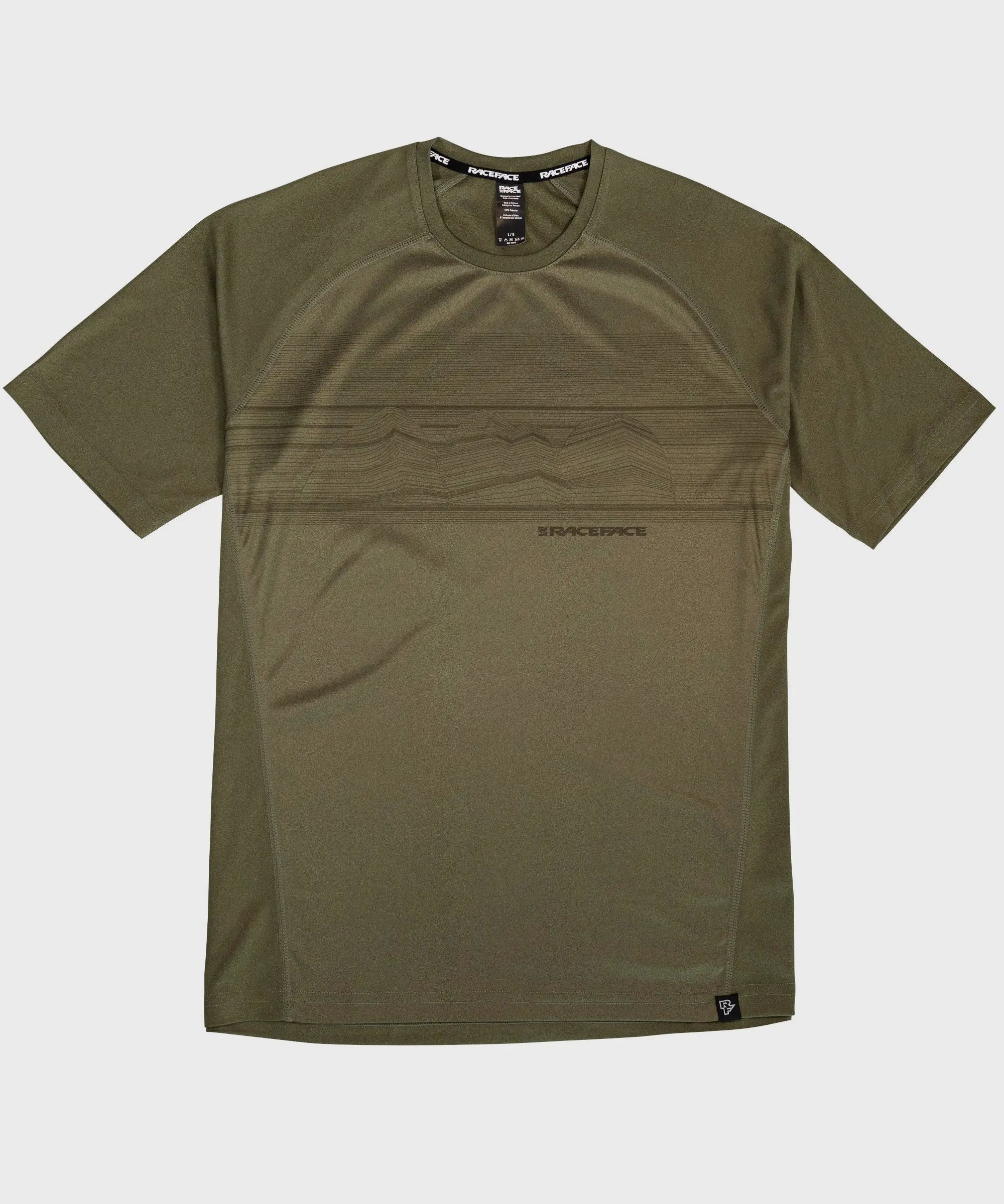 Race Face Trigger Short Sleeves Cycle Jersey Olive - FREE UK Shipping, FREE 365 Day Returns | Moto Central