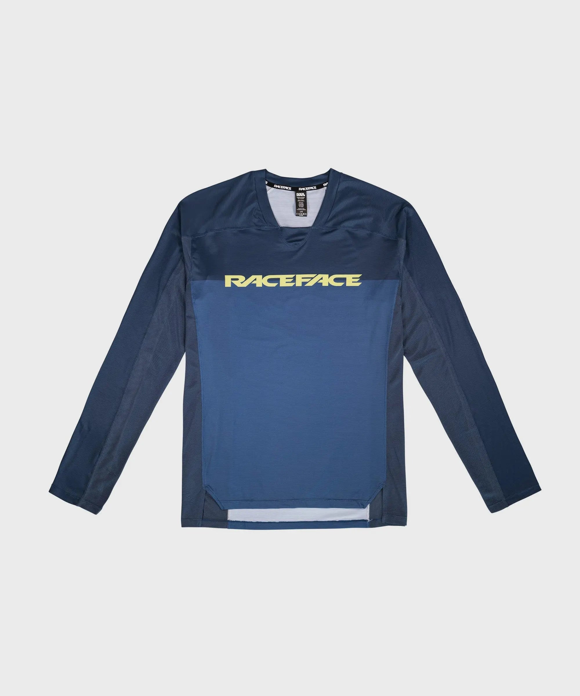 Race Face Diffuse Long Sleeves Cycle Jersey Navy - FREE UK Shipping, FREE 365 Day Returns | Moto Central