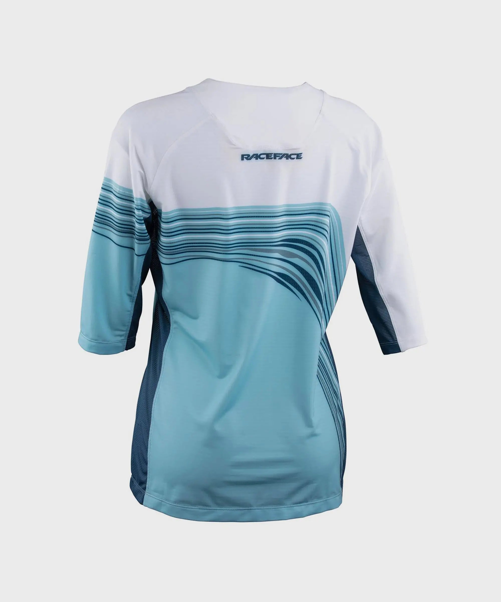 Race Face Khyber Ladies 3/4 Sleeves Cycle Jersey Sky Blue - FREE UK Shipping, FREE 365 Day Returns | Moto Central