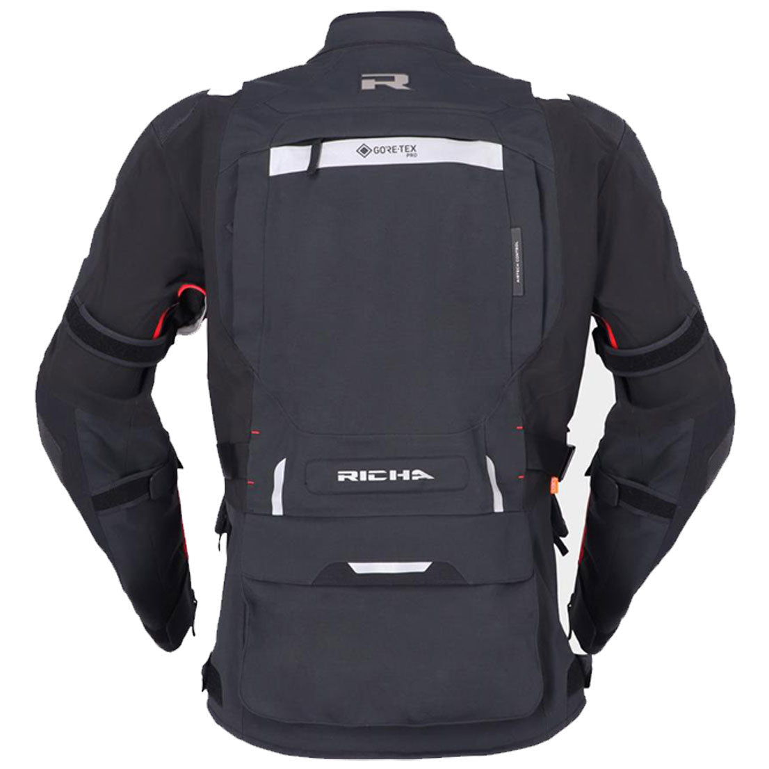 Richa Armada Pro Touring Short Gore-Tex Jacket Black - rear view