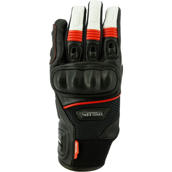 Richa Blast Summer Leather Gloves Black/Red FREE Delivery Returns