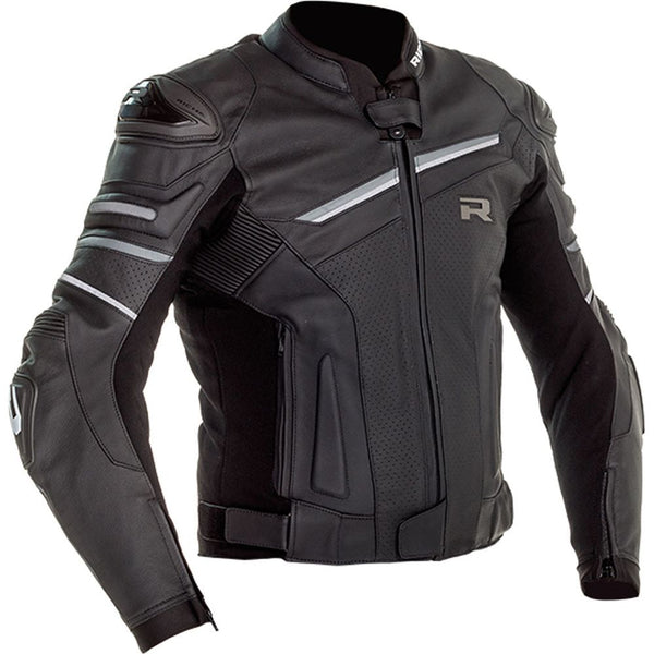 Richa Mugello Leather Jacket Black/Grey FREE Delivery, FREE Returns