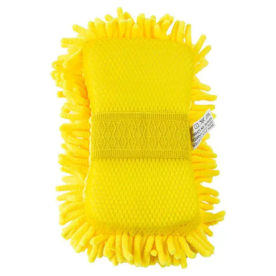 Riderr Microfibre Sponge Yellow, mesh cleaning side