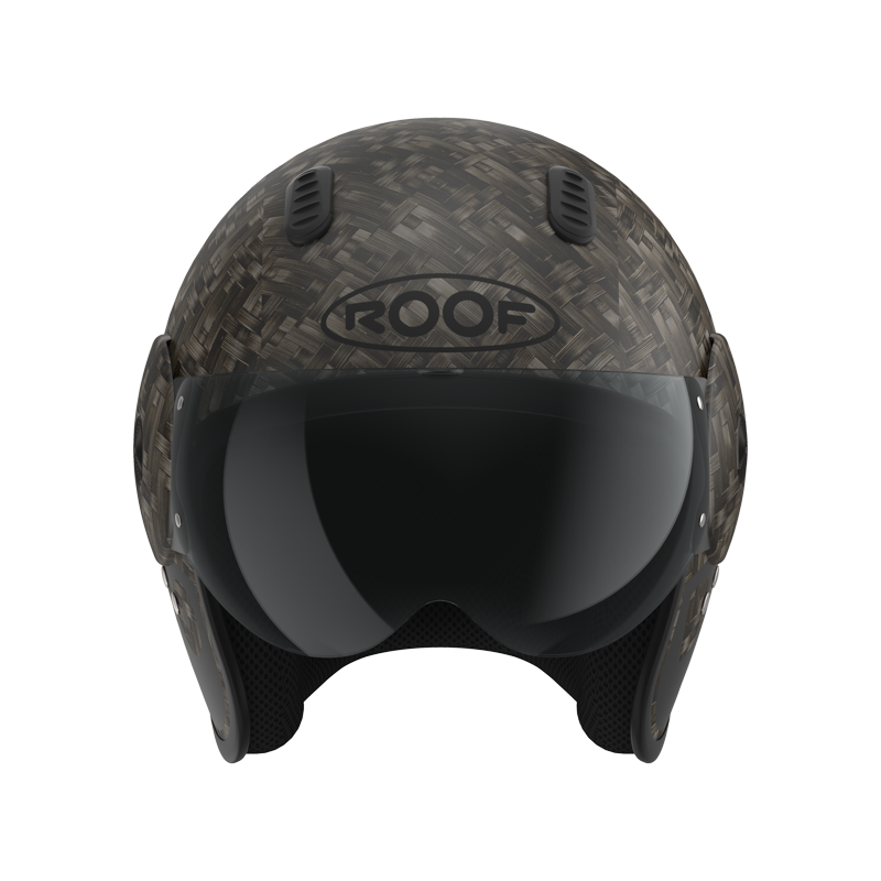 Roof RO15 Bamboo Matt Black helmet, front view