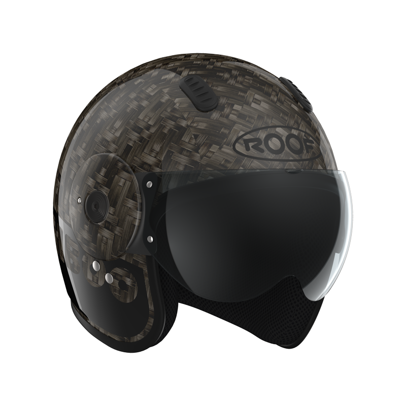 Roof RO15 Bamboo Gloss Black FREE UK Delivery, FREE 365 Day Returns | Moto Central