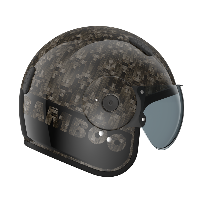 Roof RO15 Bamboo Gloss Black FREE UK Delivery, FREE 365 Day Returns | Moto Central