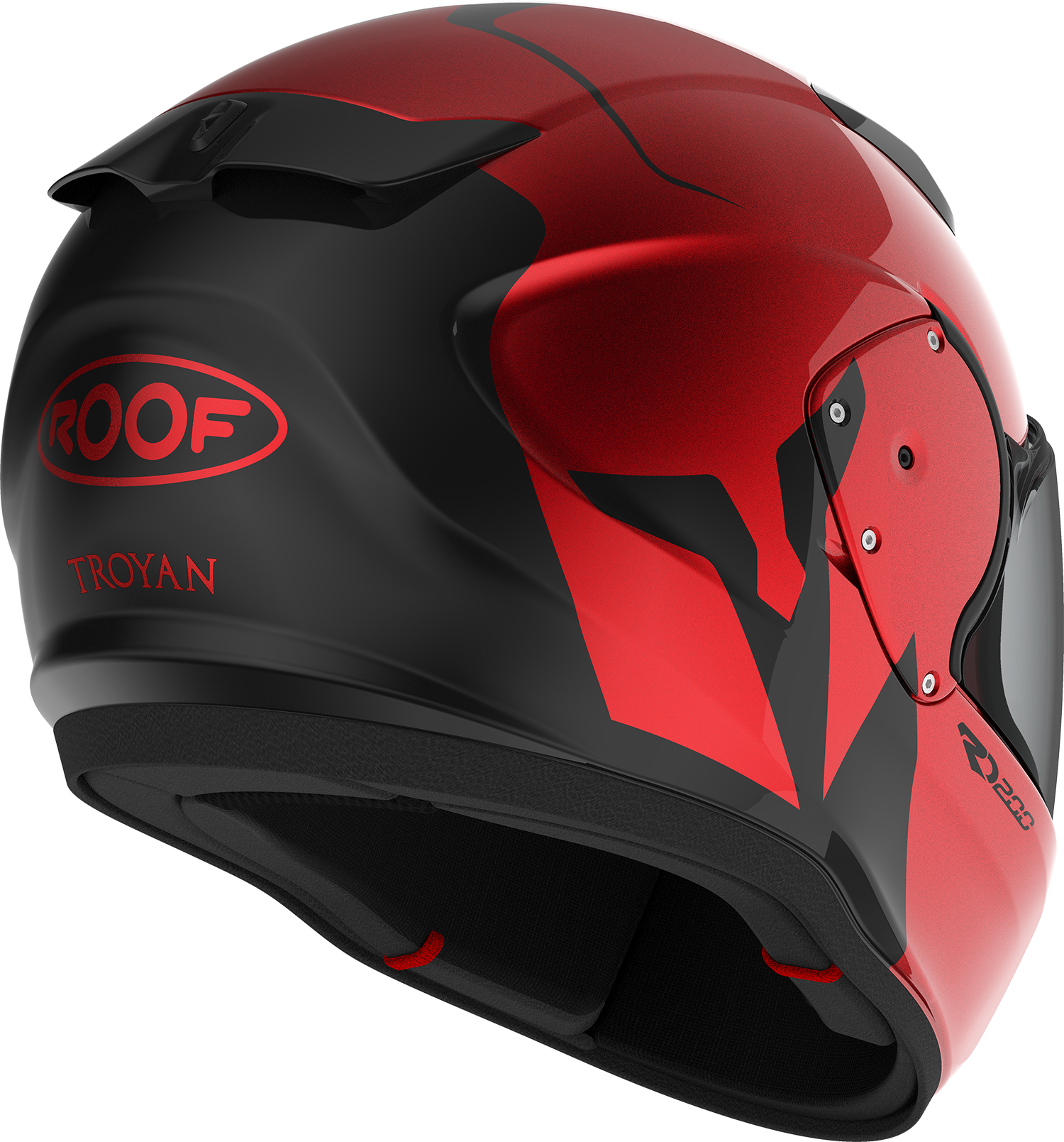 Roof RO200 Troyan Red / Black FREE UK Delivery, FREE 365 Day Returns | Moto Central