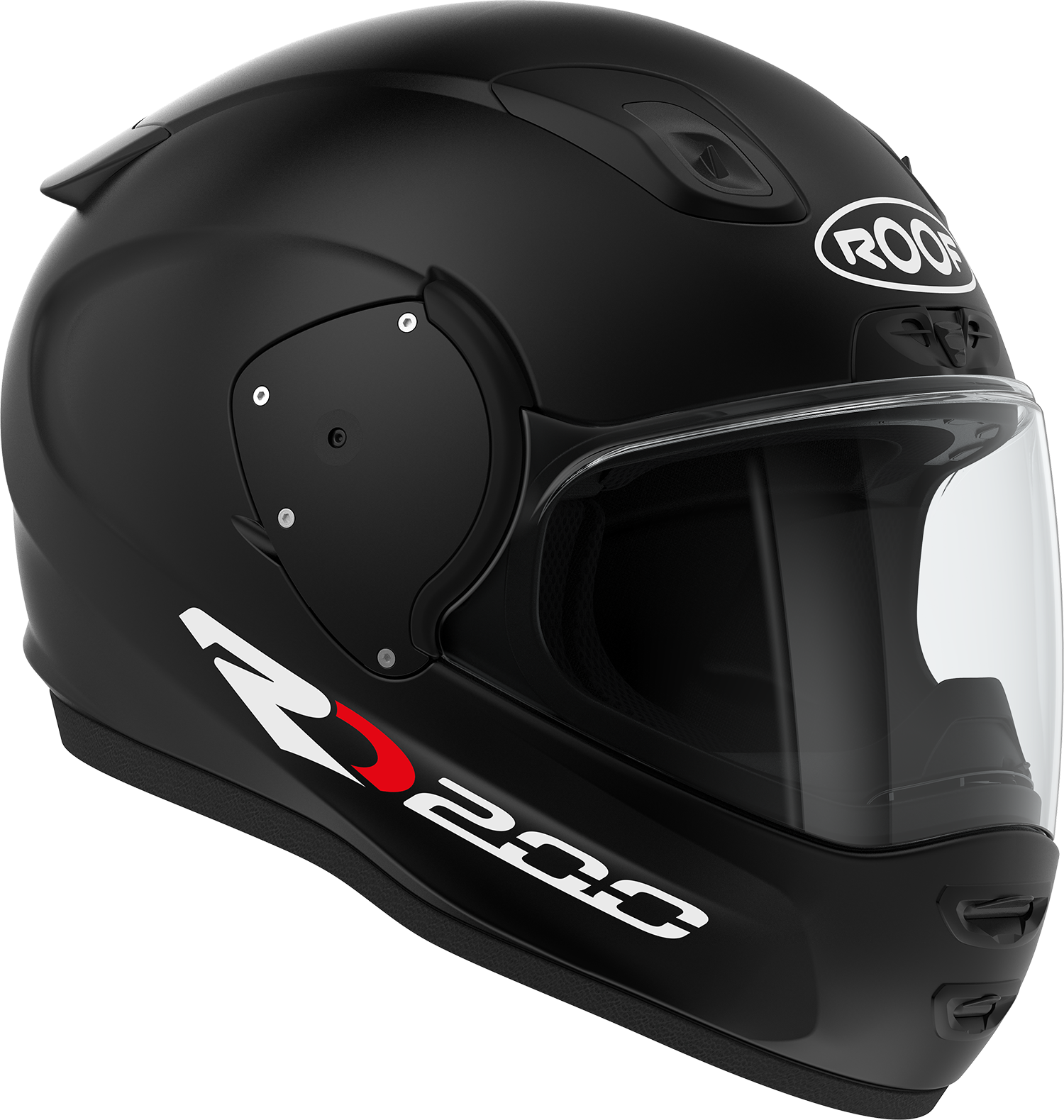 Roof RO200 Matt Black front-right three-quarter view